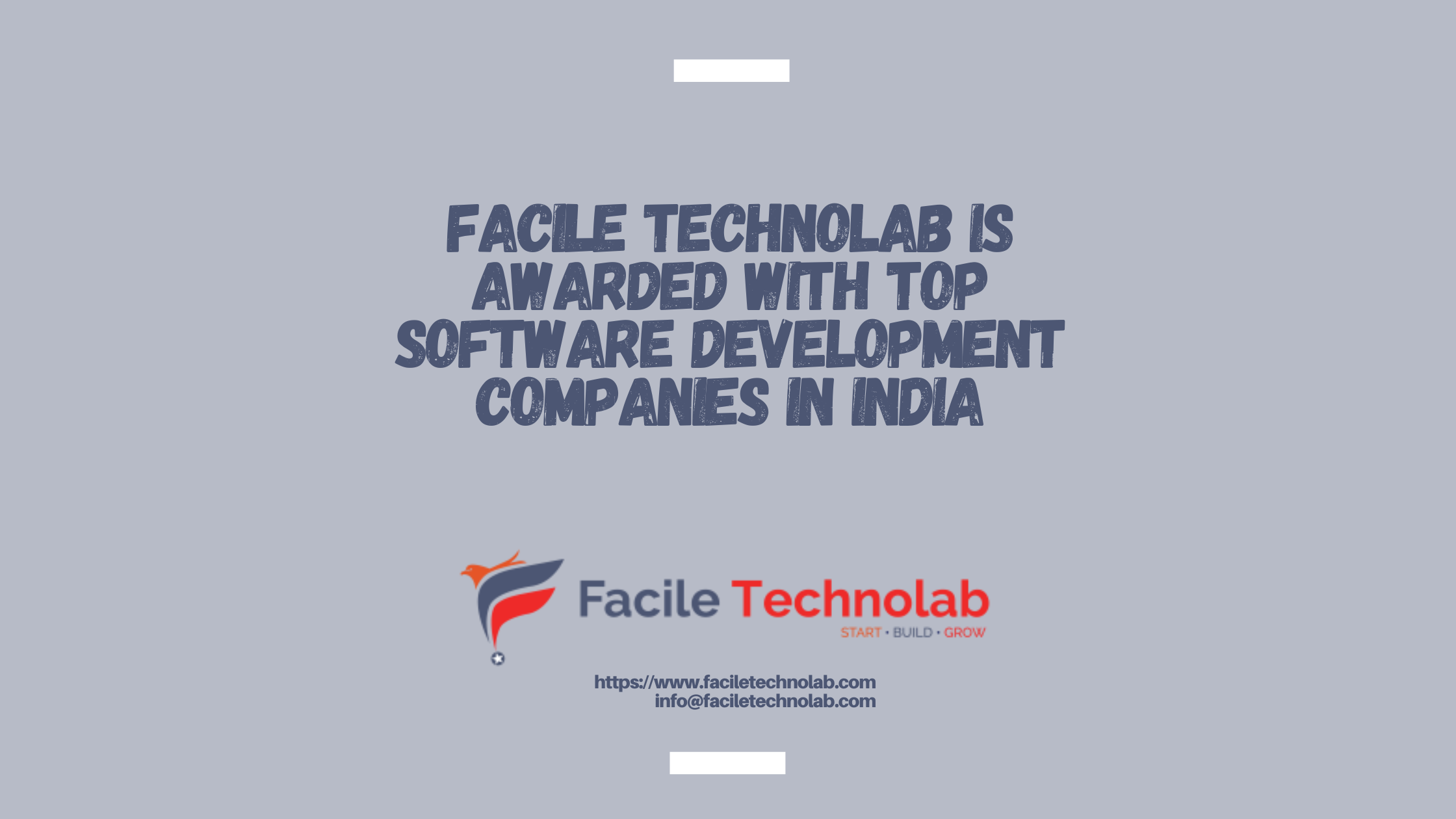 Facile Technolab is awarded with top software development companies in India