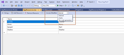 BlazorAppPart3 Access Modifier