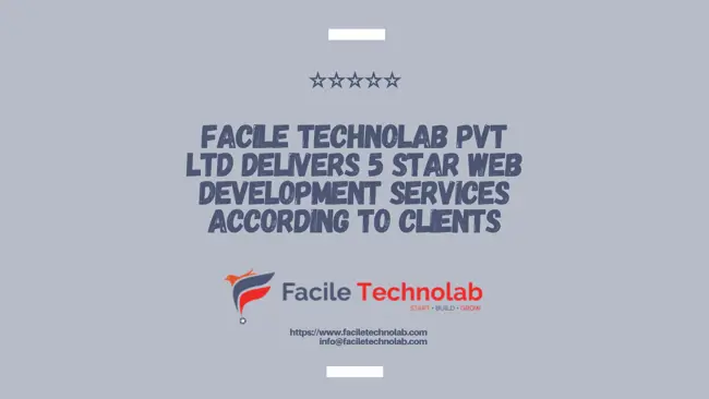 Facile Technolab Pvt Ltd Delivers 5 Star Web Development Services According to Clients